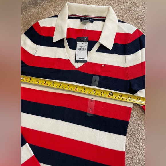TOMMY HILFIGER Size S V-Neck Sweater - Picture 4 of 8